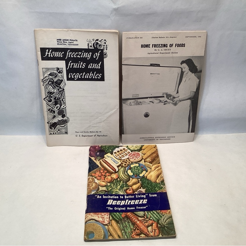 3 Vintage Home Freezing Books Guides Fruit Vegetables Food DeepFreeze USDA UT